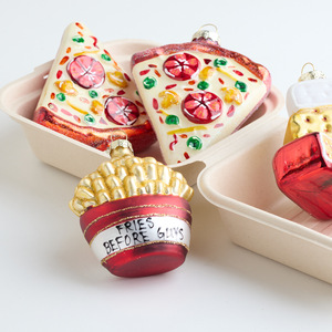 Bestselling <b>Christmas</b> Decoration Colorful <b>Glass</b> Ball Pendant Pizza Fries Donut <b>Christmas</b> <b>Tree</b> Food Hanging <b>Ornament</b> - Product Image 3