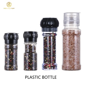 Botol Bumbu Kaca Grosir, Stoples Dapur, Penggiling Garam & Merica Manual, Pengocok Garam dan Penggiling Merica dengan Tutup Penggiling Plastik - Product Image 5