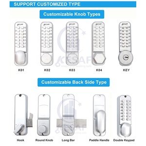 Binnenplaats Drukknop Deurslot Code Mechanisch Toetsenbord Nachtschoot Slot Toetsen Knop Deur 14 Cijfers Digitaal Cijferslot - Product Image 4
