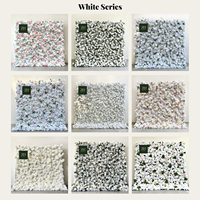 Mur floral 3D en tissu de soie blanc personnalisé avec roses romantiques pour décoration intérieure et extérieure