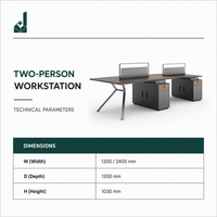 Bureau ergonomique et durable pour personnel de bureau avec poste d'écran moderne, casier et cloison, bureau informatique pour employés