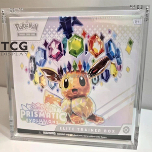 TCG สามารถปรับแต่งโลโก้โปเกมอนสีแดงเข้มสีม่วงปริซึมบัตรวิวัฒนาการยอดโค้ชกล่องกลาง ETB เคสป้องกันอะคริลิค - Product Image 2