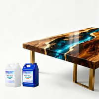 Résine Époxy pour Table Rivière Coulée Profonde, Transparente comme du Cristal, Rapport 3:1, Haute Brillance, Résistante aux UV, Colle AB, Résine de Coulée Transparente à Faible Viscosité