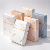 Boîtes d'emballage pliantes en papier avec logo personnalisé, cartons gaufrés à l'or pour cosmétiques, cadeaux et artisanat de détail