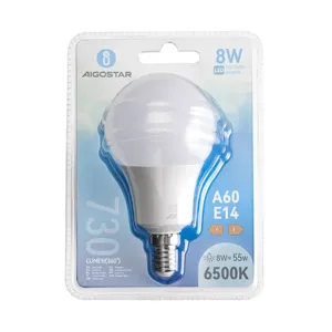 Lampadina LED A60 E14 8W, luce calda, basso consumo, lunga durata, ideale per l'illuminazione degli ambienti e la decorazione. - Product Image 2