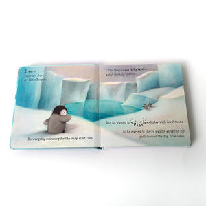 Nouveau <span class=keywords><strong>petit</strong></span> pingouin livres d'histoire au coucher bébé jouets éducatifs couleur animale forme conseil livre service d'impression - Product Image 4