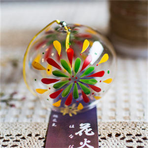 Efine Style <span class=keywords><strong>japonais</strong></span> <span class=keywords><strong>verre</strong></span> <span class=keywords><strong>carillon</strong></span> éolien soufflé croustillant doux fleur cloche cour Style extérieur jardin vent pendentif décoration - Product Image 3