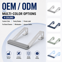 Soporte Plegable de Aleación de Aluminio para Laptop, Ajustable y Portátil, para Escritorio u Oficina, Fabricante OEM ODM, Venta al Por Mayor