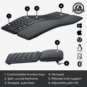 คีย์บอร์ดไร้สาย ERGO K860 2.4G ของแท้จากโรงงาน คีย์บอร์ดแยกส่วนแบบ Ergonomic รองรับสองโหมด ขายส่ง - Product Image 4