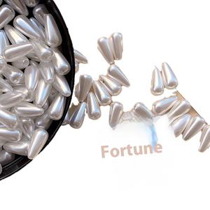 ลูกปัดมุกเทียม DIY สำหรับทำเครื่องประดับ ขายส่ง ลูกปัดรูเดียวแบบห้อย สีขาว - Product Image 5