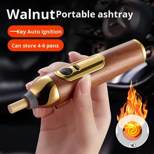 Sáng Tạo Di Động Hiện Đại Sang Trọng Không Khói Xe Gắn Thuốc Lá Nhẹ Hơn Gạt Tàn Gỗ Chất Liệu Hiệu Quả Không Có Tro Loại Bỏ Thiết Kế - Product Image 2