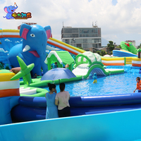 Parc aquatique gonflable personnalisé, toboggan aquatique gonflable en forme d'éléphant, jeux aquatiques gonflables géants, jouets de parc d'attractions en plein air