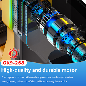 Máquina de Coser <span class=keywords><strong>Industrial</strong></span> Portátil GK9-268 de Doble Línea y Doble Aguja, con Motor a Batería, de Alta Velocidad, Operación Manual, Nueva con Parasol - Product Image 5