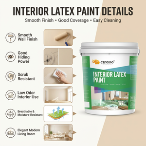 <span class=keywords><strong>Pintura</strong></span> Látex Acrílica para Paredes Interiores, Ecológica, Baja <span class=keywords><strong>en</strong></span> COV, a Base <span class=keywords><strong>de</strong></span> Agua, para Diversos Tipos <span class=keywords><strong>de</strong></span> Edificios, Acabado Brillante - Product Image 2