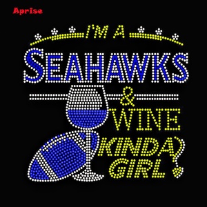 Decalques de Strass Hot Fix Seattle da Seahawk Designs para Transferência Térmica em Camisetas - Product Image 6