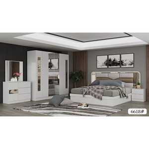 Meubles de chambre à coucher de style turc moderne, luxe léger, suite de luxe 5 pièces avec matériau MDF, amovible et installable - Product Image 4