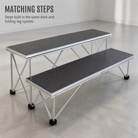 Plateforme de scène pliable, pont modulaire, pieds pliants en X, plateforme de performance portable pour événements