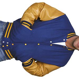 Veste de baseball d'hiver unisexe confortable conception Letterman personnalisée produit de gros veste universitaire en cuir personnalisée pour hommes - Product Image 3