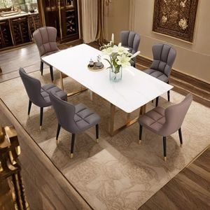 Dining Chair Upholstered Extra Thick <b>Backrest</b> Modern Design For Home Living Room Adult Use - Product Image 3