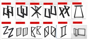 Thiết Kế Hiện Đại Phong Cách Công Nghiệp Bàn Màu Đen Chân Kim Loại Băng Ghế Dự Bị Chân Cho Đồ Nội Thất Chân Bàn Chân - Product Image 2