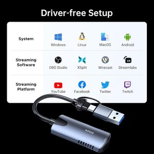 Tarjeta <span class=keywords><strong>de</strong></span> Captura <span class=keywords><strong>de</strong></span> Video HDMI 4K, Dispositivo <span class=keywords><strong>de</strong></span> Captura USB 3.0 Tipo C, <span class=keywords><strong>Grabador</strong></span> <span class=keywords><strong>de</strong></span> <span class=keywords><strong>Juegos</strong></span> <span class=keywords><strong>de</strong></span> Baja Latencia para Transmisión en Vivo, Grabación <span class=keywords><strong>de</strong></span> <span class=keywords><strong>Juegos</strong></span> <span class=keywords><strong>de</strong></span> <span class=keywords><strong>PC</strong></span> y Cámara - Product Image 6