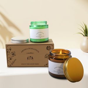 クリーンバーンソイワックス製クリエイティブキャンドル、香り付き木製コルク蓋付きガラス瓶、卸売可能、長持ちする香り、無毒 - Product Image 1