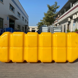 Barrière en plastique remplie d'eau jaune haute visibilité pour la sécurité routière et le contrôle des foules - Product Image 4