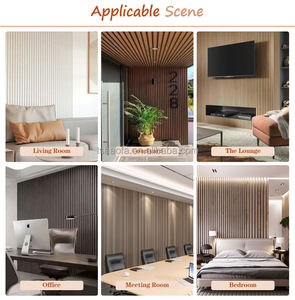 Prix <span class=keywords><strong>de</strong></span> gros, échantillons gratuits, panneaux acoustiques cannelés <span class=keywords><strong>de</strong></span> 160 mm, panneaux muraux en PVC WPC pour la décoration intérieure - Product Image 3