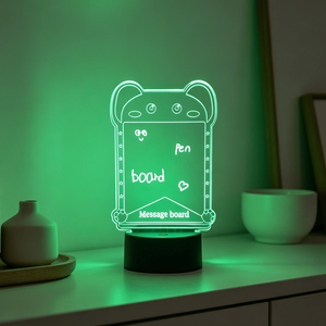 Wholesale Luminous Acrylic Base Children's Night Light Rewritable Transparent Message Board <b>Plug</b>-in Battery Power for Bedroom - Product Image 4