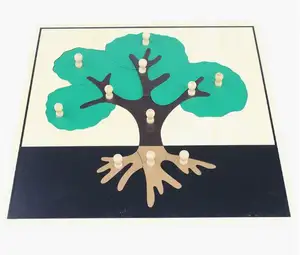 बालवाड़ी लकड़ी के शैक्षिक मोंटेसरी शिक्षण एड्स खिलौने पेड़ पहेली