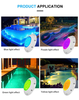 Lumière LED RGB pour piscine sous-marine 295 mm IP68 12V Étanche Certifiée CE Télécommande RF Garantie 3 ans Portable
