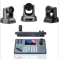 Cámara PTZ de Transmisión en Vivo con Zoom 20X, POE y Controlador de Joystick 4D de Alta Velocidad para Conferencias, Transmisiones de Iglesias y SDI