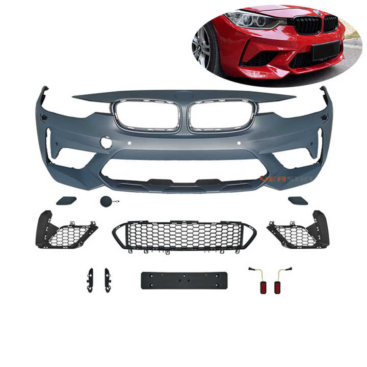 F30 M2 Competition M2C Front Bumper Set for BMW 3 Series