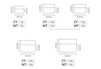 Emballage de crème à double paroi en matériau PP populaire5g 10g15g30g50g boîtes de gel de vernis à ongles
