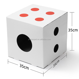 Zhizao Rangement Intérieur Pliable <span class=keywords><strong>Chat</strong></span> Maison Grattoir Designcat <span class=keywords><strong>Carton</strong></span> Petit Quadrate <span class=keywords><strong>Chat</strong></span> <span class=keywords><strong>Abri</strong></span> avec Motif Imprimé - Product Image 4