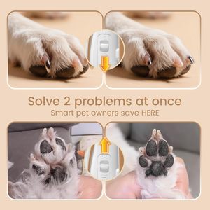 In plastica bianca per animali domestici toelettatura <span class=keywords><strong>cane</strong></span> gatto tagliaunghie taglierina con luce - Product Image 3