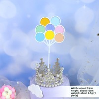 Décoration de gâteau d'anniversaire en forme de cœur avec pompon lapin arc-en-ciel et motif féerique pour gâteaux de bébé