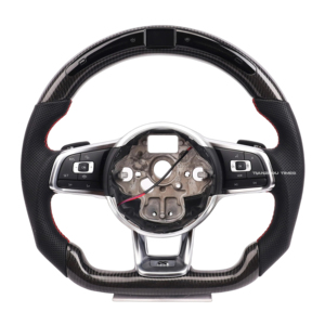 Volant en fibre de carbone Volkswagen W <span class=keywords><strong>Golf</strong></span> 6 <span class=keywords><strong>7</strong></span> Gtd Tdi R vw up Amarok Eos Transporter T-roc Beetle Polo <span class=keywords><strong>Gt</strong></span> tiguan R <span class=keywords><strong>Line</strong></span> - Product Image 1