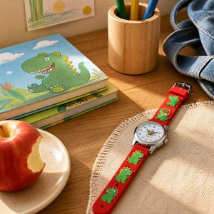 Reloj Infantil de 7 Temas de Dibujos Animados, Dinosaurio, Unicornio, Sirena, Analógico, Resistente al Agua - Product Image 4