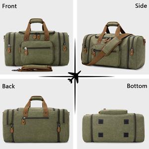 <span class=keywords><strong>Borsone</strong></span> da viaggio da uomo in pelle di tela cerata da palestra sport Weekender bagaglio a mano <span class=keywords><strong>per</strong></span> borse da viaggio in <span class=keywords><strong>aereo</strong></span> - Product Image 4