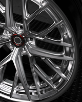 Velg Alloy Forged 2 Piece 18 19 20 Inch 5x114.3 untuk Mustang S550, Roda Aluminium dengan Permukaan Brushed dan Bibir Poles