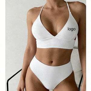 Ensemble <span class=keywords><strong>de</strong></span> maillots <span class=keywords><strong>de</strong></span> <span class=keywords><strong>bain</strong></span> deux <span class=keywords><strong>pièces</strong></span> push-up taille haute pour femmes 2026, avec logo personnalisé, vente en gros - Product Image 2