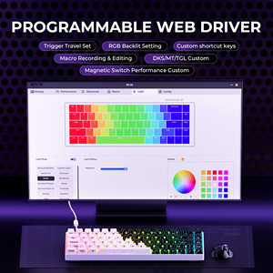 XVX HE68 Pro Teclado mecánico <span class=keywords><strong>Whiteline</strong></span>/Blackline RGB retroiluminado Disparador rápido 65% Efecto Hall Gateron Magnético Jade Pro - Product Image 6