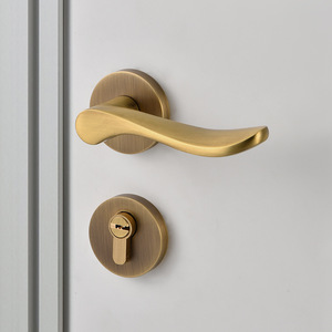 Moat Copper Lever Lock FT01-31 Keyless Copper Door Lock For Bedrooms - Product Image 5