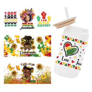 Pegatina DTF UV con diseño de dibujos animados de Juneteenth <span class=keywords><strong>para</strong></span> niños y niñas, calcomanía impermeable sin necesidad de calor <span class=keywords><strong>para</strong></span> vasos de 16 oz, ideal <span class=keywords><strong>para</strong></span> fiestas y manualidades. - Product Image 5