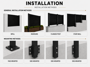 Pannello per <span class=keywords><strong>Recinzione</strong></span> Privacy in Alluminio Nero Resistente, Robusto e Sicuro per Giardini e Progetti Residenziali - Product Image 5