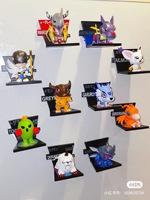 Figurines d'action originales et authentiques Popmart Digimon Adventure en PVC, série d'aimants de réfrigérateur, poupées mignonnes personnalisées, boîte mystère tendance/ensemble