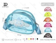 Borsa a tracolla trasparente con cartoni animati, 7 pollici, chiusura con cerniera, materiale in PVC, uso quotidiano, tutte le stagioni - Product Image 1
