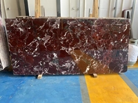 Marbre rouge naturel Rosso Levanto de Turquie, imperméable, pour plans de travail, sols, mosaïques murales, lavabos dans les appartements et les bâtiments