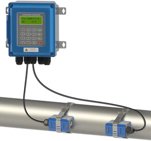 Débitmètre ultrasonique mural OEM à prix abordable pour l'eau et l'huile, certifié CE, RS485/Modbus, IP68, DN15-DN6000, OEM Ultrason - Product Image 2